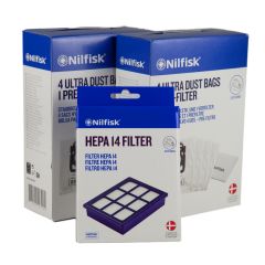 Nilfisk Elite serie > Nilfisk Elite voordeel set: 8x stofzak High Density, 2x voorfilter, 1x HEPA14 filter
