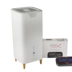 Huur fijnstof / CO2 / VOC meter > Huur : luchtreiniger Alana + Huma-I HI-300 lucht kwaliteit meter (10 dagen voor € 50,00)