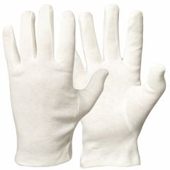 Basic gebreide katoenen handschoenen kleur wit > Gebreide 100% katoenen handschoenen maat 10 / XL