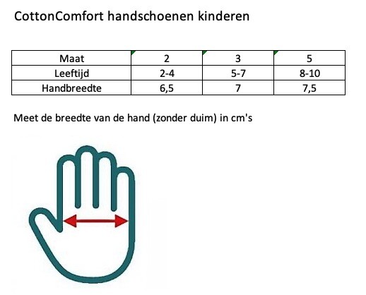 CottonComfort handschoenen eczeem kinderen bio katoen paar) maat 2-4 jaar | AllergieShop
